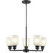Amberle 5 Light 24 inch Matte Black Chandelier Ceiling Light